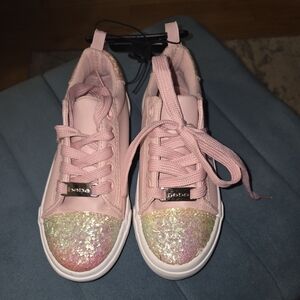New Bebe Sparkling Pink Sneakers for Girls Size 12